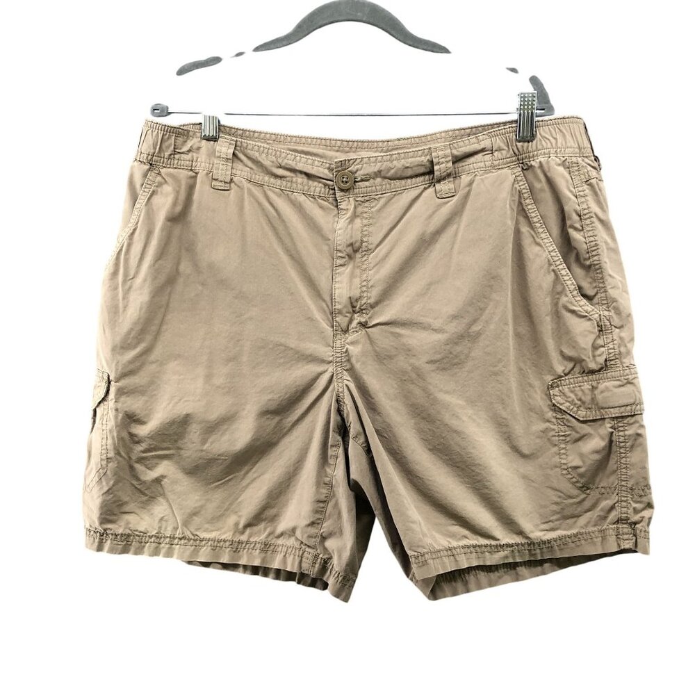 Columbia Cargo Shorts Mens 40x8 Tan Khaki Lightweight Outdoors Hiking Utility